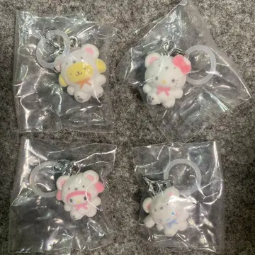 산리오 메지루시 액세서리 복슬복슬 스노우 4개 세트