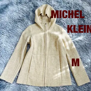 MICHEL KLEIN 울 후디드 코트 M 사이즈 베이지