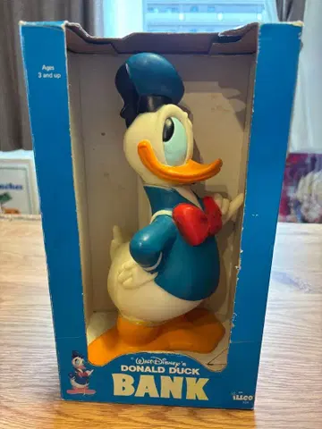 도널드 덕 저금통 피규어 70년대 제작
