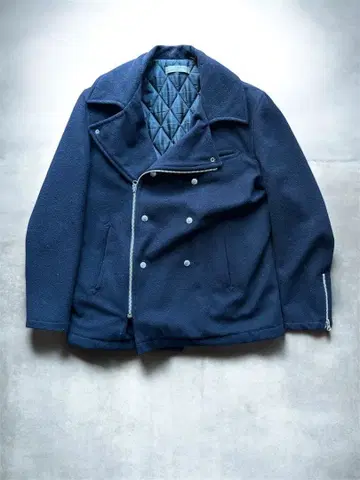 울 소재 라이더 자켓 38 사이즈 블랙 컬러 캠핑 남성용