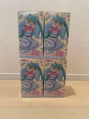 하츠네 미쿠 Fashion 피규어 Fancy 4개 세트 TAITO 미개봉