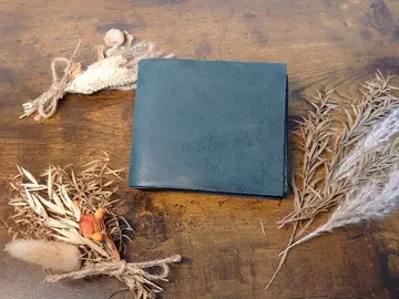 이단 접이식 지갑 가죽 바닥