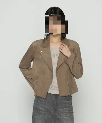 스트레치 스웨이드 느낌 라이더 자켓