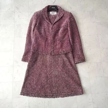 새상품급 르네 TISSUE제 셋업 엄마 여성 수트 원피스 트위드 36