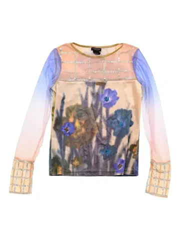 시스루 긴팔 상의