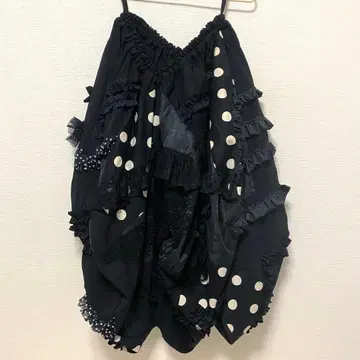 일본 극동 무역 말 벌룬 스커트 도트