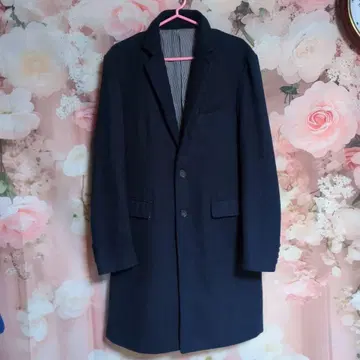 CavariA 네이비 체스터 코트 새상품급