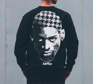 SAPEur 사풀 하운드투스 체크 로드맨 크루넥 XL 사이즈 블랙