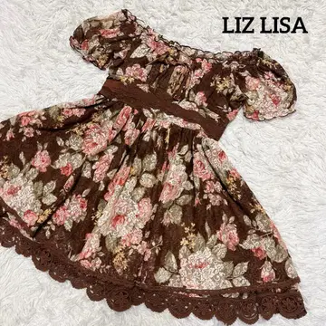 레어 LIZ LISA 꽃무늬 원피스 레이스 레이스업 미니 원피스