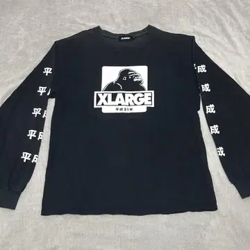 X-LARGE 엑스라지 헤이세이 31년 고릴라 프린트 긴팔 티셔츠