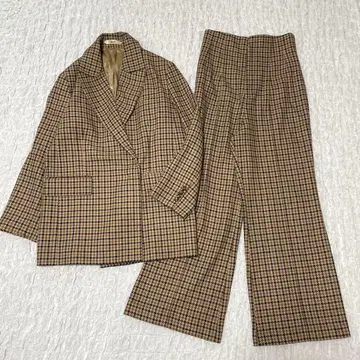 Venit 체크 테일러드 자켓 팬츠 셋업 38 루즈핏