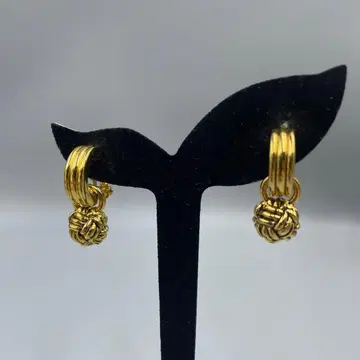 23 빈티지 RYKIEL 골드 노트 디자인 후프 귀찌