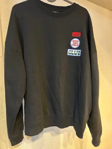 FREAK'S STORE 블랙 맨투맨 Medium