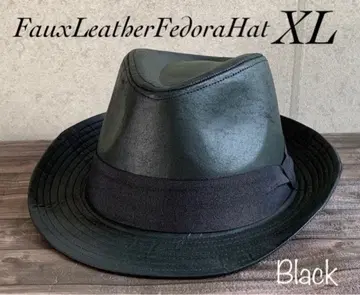 배송비 포함 모자 빅 사이즈 가죽 중절 햇 심플 크랙 BK