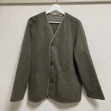유니클로 UNIQLO 새상품급 플리스 가디건 카키 블루종