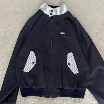 레어 NORMAN 스윙탑 블루종 자수 네이비 L