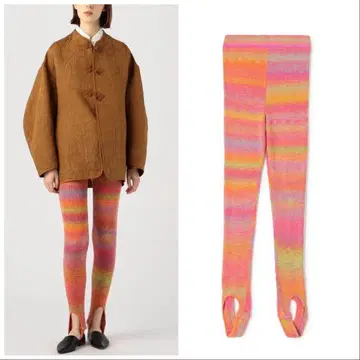 정가 44만 마메쿠로구치 Ombre Stripe 니트 레깅스