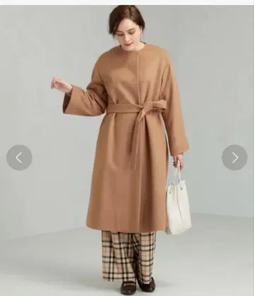 green label relaxing 울 비버 텐트라인 코트