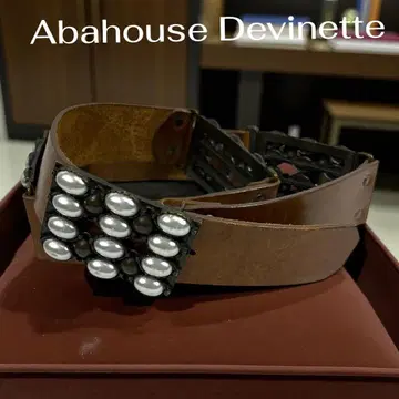 Abahouse Devinette 펄 장식 가죽 벨트
