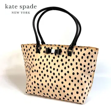 [ 미사용 ] kate spade 나일론 레오파드 핸드백 택 포함