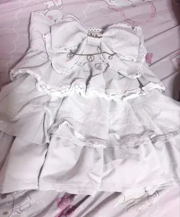 LIZLISA 빅 리본 캉캉 스커트 핑크