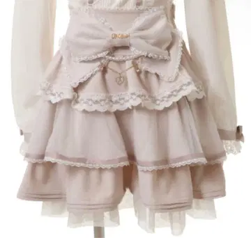LIZLISA 빅 리본 캉캉 스커트 핑크