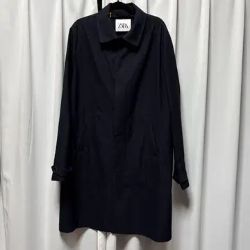 ZARA 네이비 스텐카라 코트 남성용 L