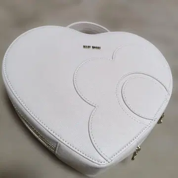 MARY QUANT 하트형 2way 핸드백 화이트