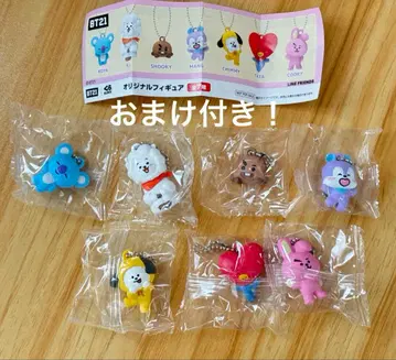 쿠라스시 BT21 콜라보 BTS 피규어 전종 덤 스티커 3장 포함