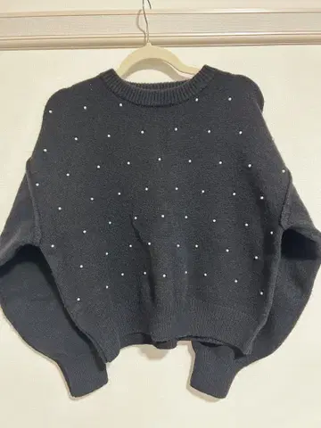 ehka sopo 펄 니트 긴팔 블랙