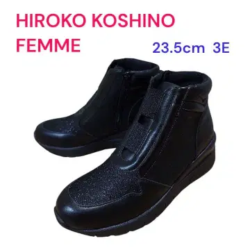 HIROKO KOSHINO 경량 하이컷 스니커즈 23.5cm 3E 블랙