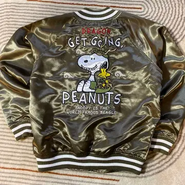 [ 새상품 ] PEANUTS 스누피 스카잔 L 사이즈 드래곤 자수 자켓