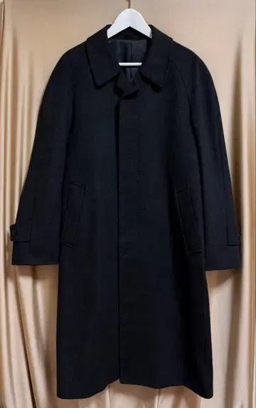 최고급 캐시미어 100% 코트 블랙