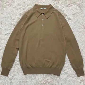 SLOANE 베이지 폴로 니트