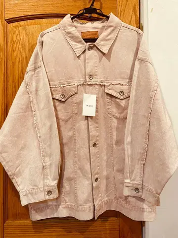 Helm 오버 사이즈 빅 핑크 데님 자켓 3L