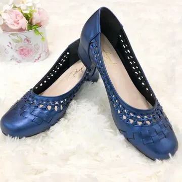 새상품급 padourange 펌프스 신발 블루 23.5cm 로우힐