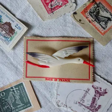 ~1970's 빈티지 데드스탁 브로치 셀룰로이드 프랑스