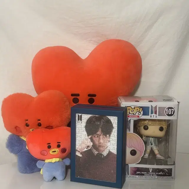 일괄) 방탄 bts 뷔 태형 타타 베이비타타 인형 bt21 팝피규어 퍼즐