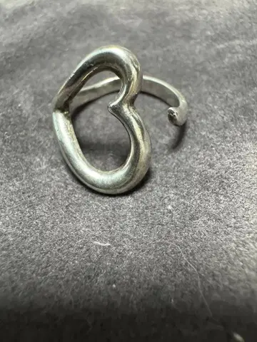 실버 하트형 오픈 반지 10호~11호