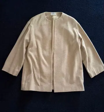 아니오나 AGNONA 베이지 캐시미어 노카라 자켓