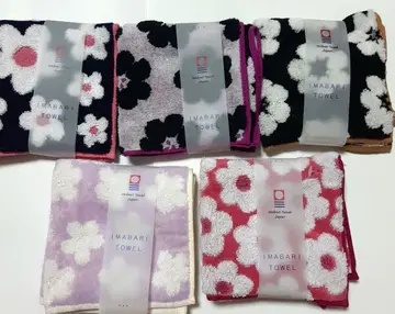 [귀여운 꽃무늬] 이마바리 타월 손수건 세트