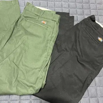 874 워크 팬츠 올리브 그린 블랙 2세트