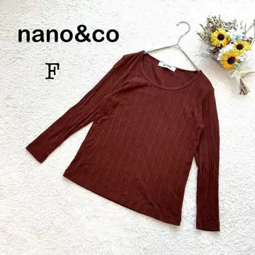 [ 나노 유니버스 nano&co ] 긴팔 상의 스트라이프 브라운 계열 F