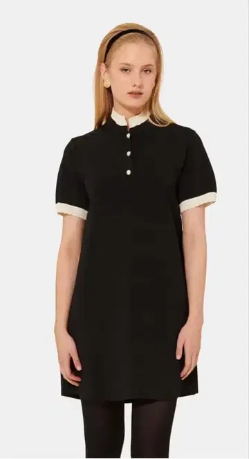 타라 자몽 헤비 니트 비스코스 드레스