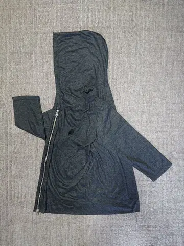 PPFM/사 스컬/7부 기장 W 집업 후드티 그레이 사이즈 (L)