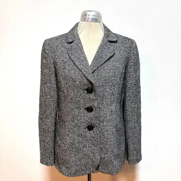 TAKEO NISHIDA 트위드 자켓 9호 루즈한 사이즈