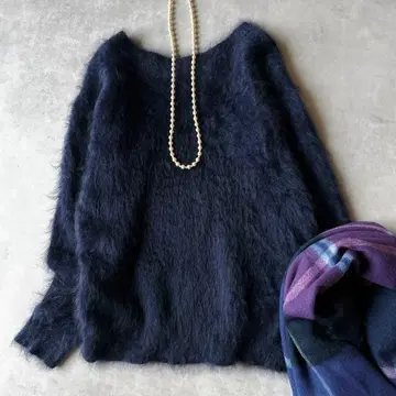 정가 4.9만 에페 빔즈 캐시미어 퍼 2WAY 니트 네이비