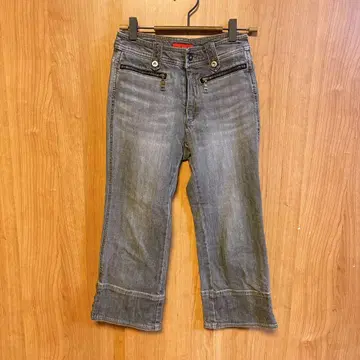 [PASSIONE] 파시오네 데님 팬츠 크롭 팬츠 그레이 M 상당