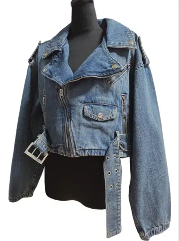 jouetie 데님 라이더 자켓