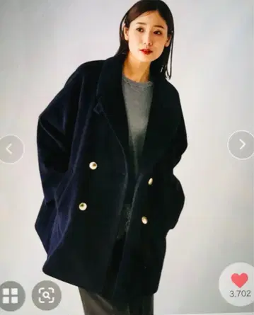 택 포함 미사용 새상품 글로벌 워크 스트레치 옷깃 2way 미들 코트 M